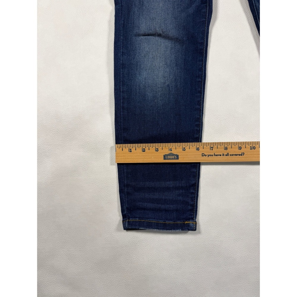 Judy Blue Relaxed‎ Fit Jeans Dark Wash Straight Leg Whiskering Faded Size 5/27 - Picture 4 of 8